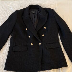 Rachel Zoe black textured jacket size L